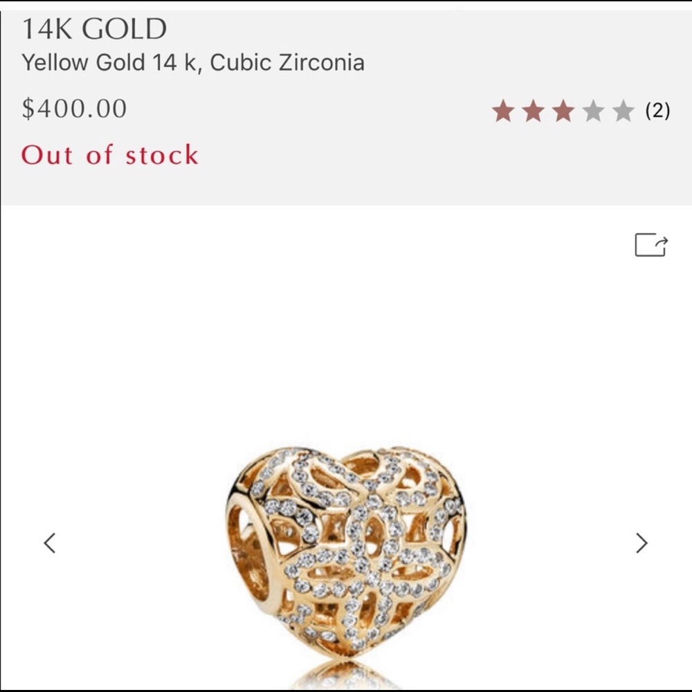 Sold Out Pandora Charm-Authentic